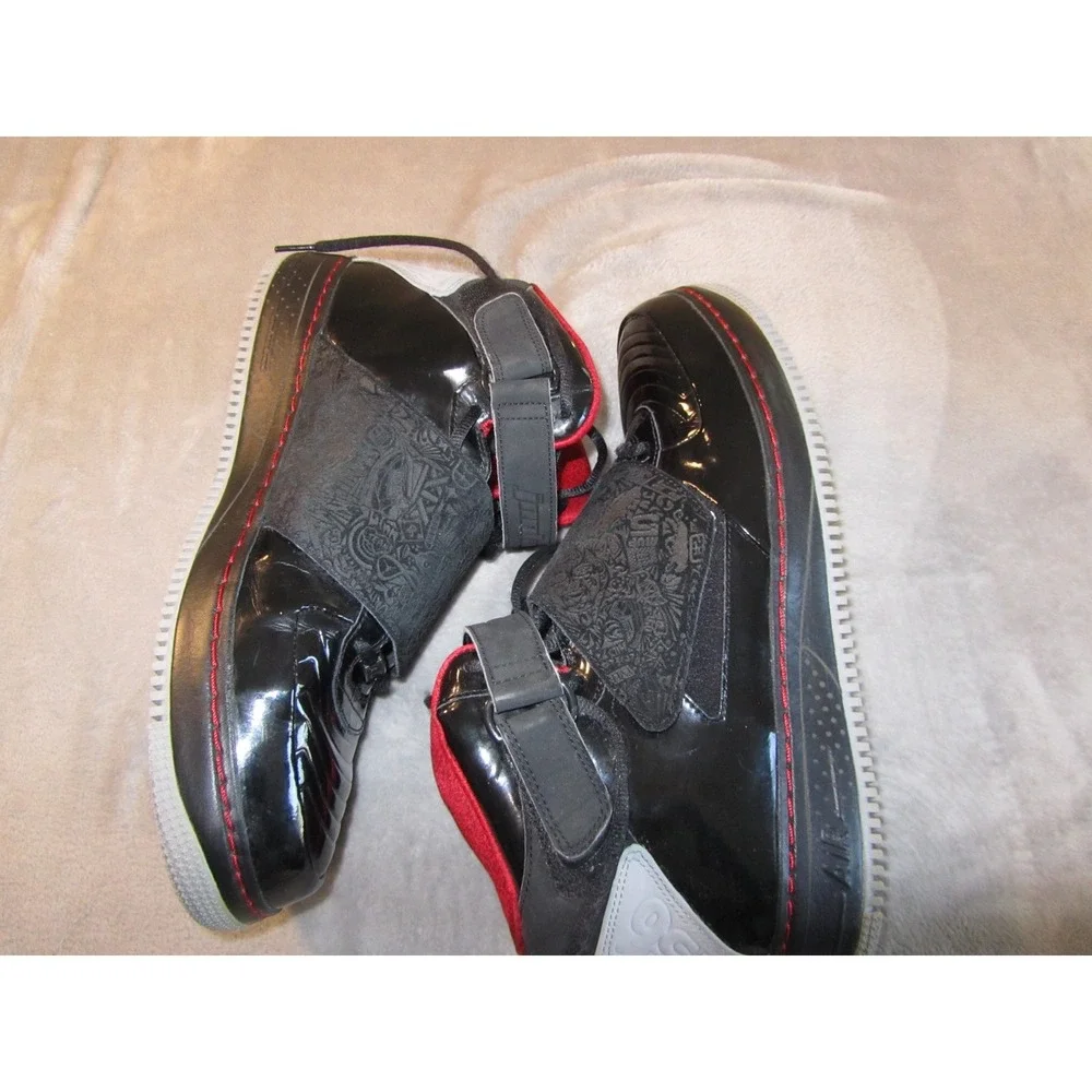 Jordan AJF‎ 20 Best of Both Worlds Black Patent Leather Sneakers 331823-001